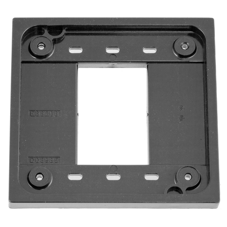 HUBBELL WIRING DEVICE-KELLEMS Straight Blade Devices, Accessories, 4-Plex Adapter Plate for 1 and 2 Gang device boxes, Gray, Single Pack HBL4APGY